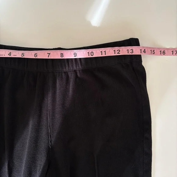 StatesideHoneyluxe Kick Flare Pants Seamed Knit Crop Black Small